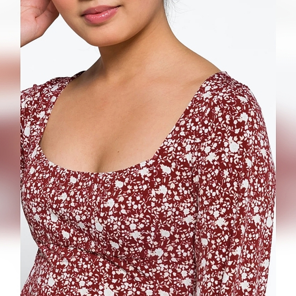 Lush Square Neck Longsleeve Top - Picture 4 of 7